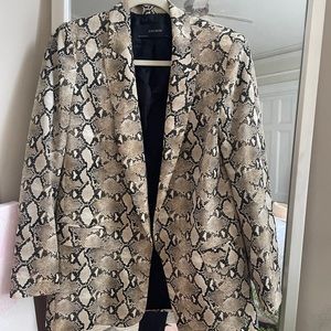 Zara Snakeskin Blazer. Size Medium.